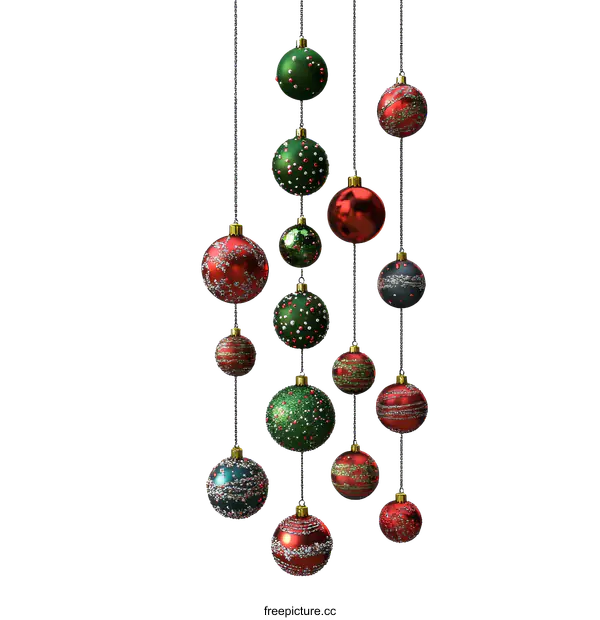 [Transparent Background PNG]Christmas Ornaments Hanging Decor Illustration