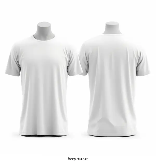 White T-shirt front and back mockup