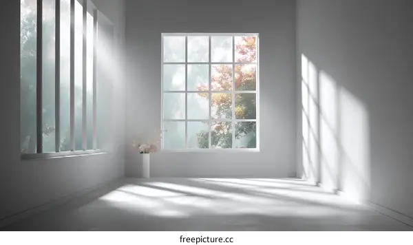 Modern Minimalist Interior Design with Large Window