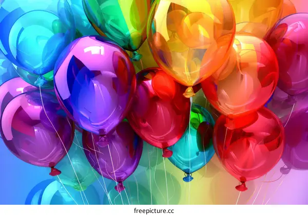 A Multitude of Colorful Balloons