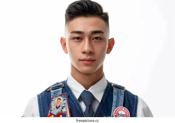 Portrait of a young Asian man