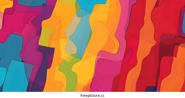 Abstract Colorful Background With Overlapping Shapes