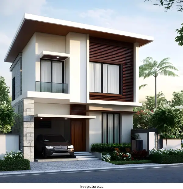 Modern Two Storey House Exterior Design