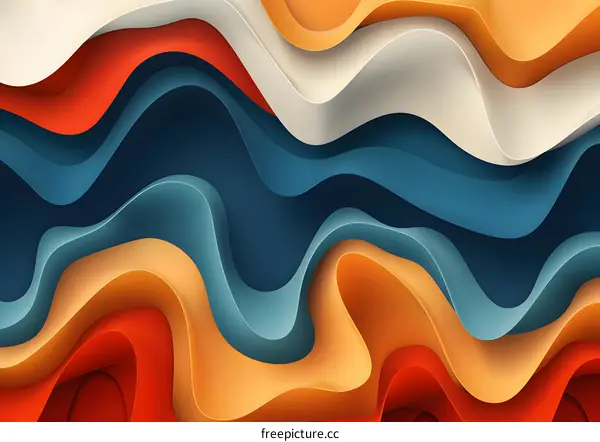 Colorful Wavy Geometric Pattern