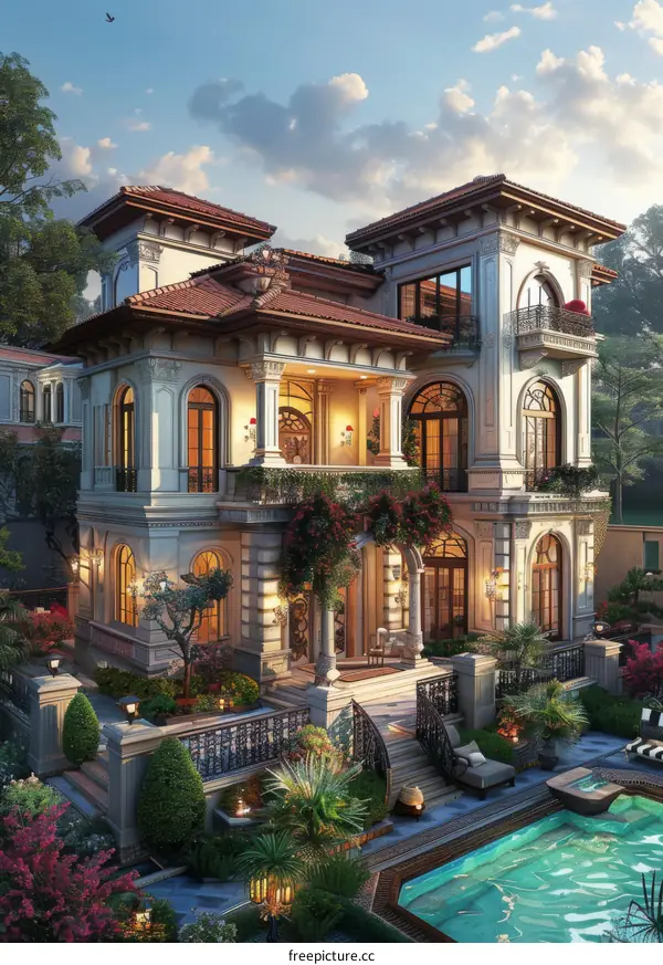 Luxury Mansion with Exquisite Garden and Pool