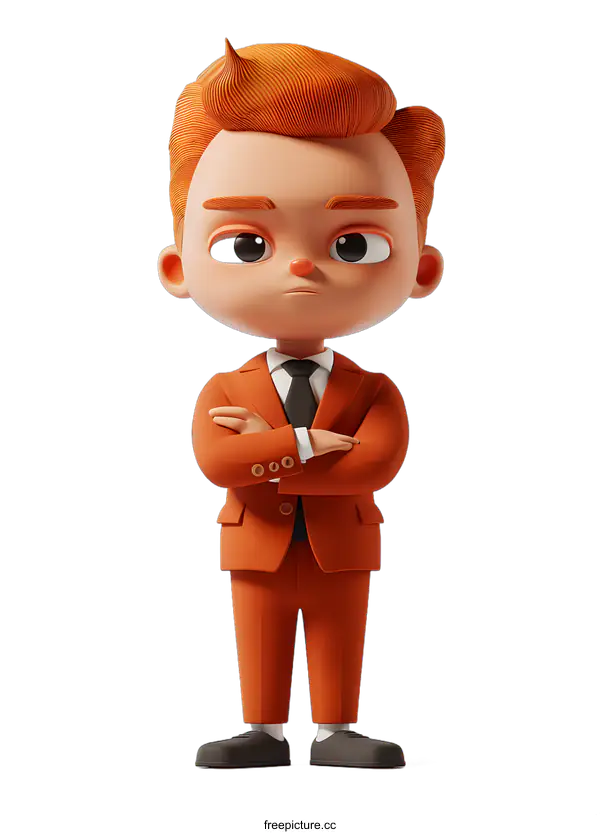 [Transparent Background PNG]Confident Young Businessman Illustration