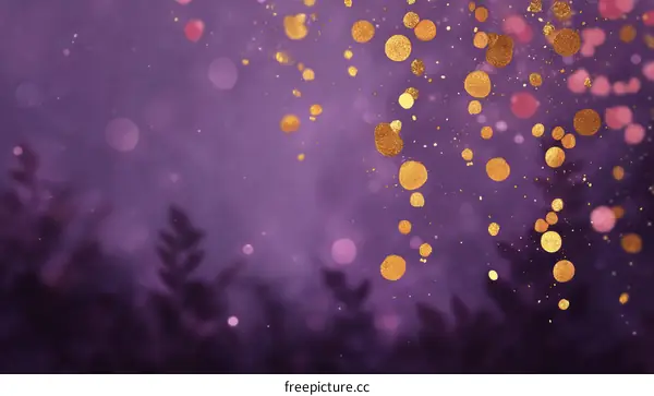 Golden and Pink Abstract Background with Bokeh