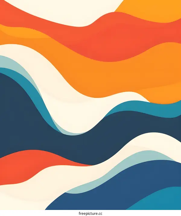 Abstract Colorful Wavy Pattern Background Design