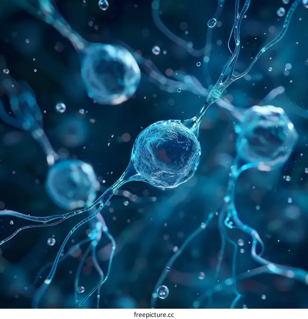 A 3D illustration of neurons in the brain