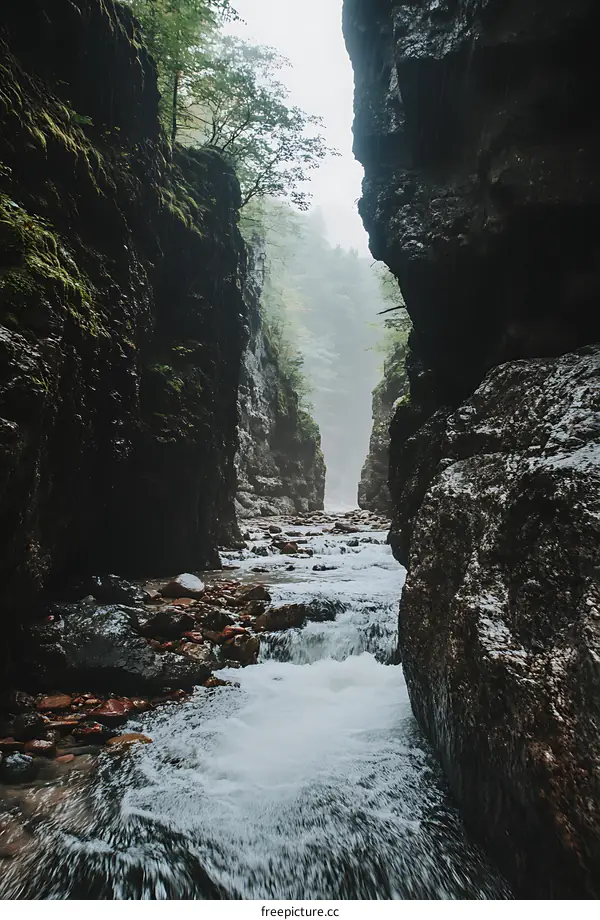 River Flowing Through a Canyon