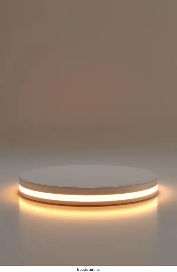 Glowing Empty Podium 3D Rendering