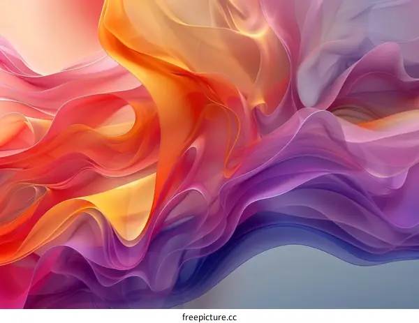 Abstract Colorful Flowing Design