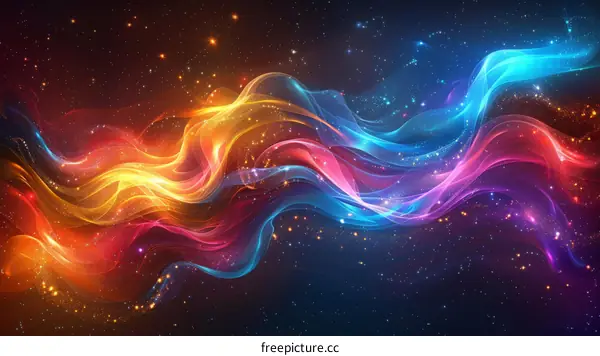 Colorful Nebula in Space