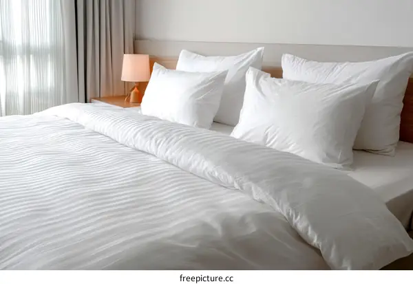 Clean and Luxurious Hotel Bed