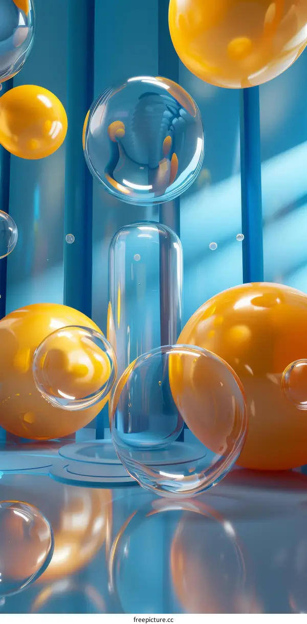 Abstract Geometric Shapes in Vibrant Colors