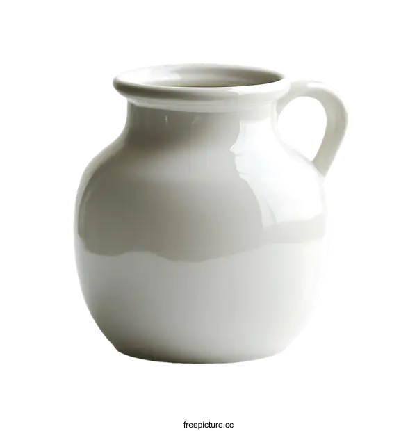[Transparent Background PNG]Elegant White Porcelain Pitcher