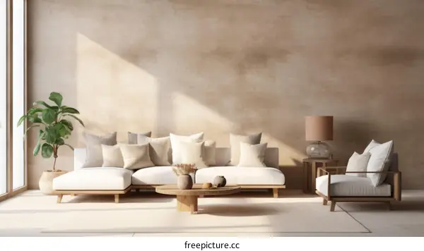 Bright and Airy Living Room With Natural Textures