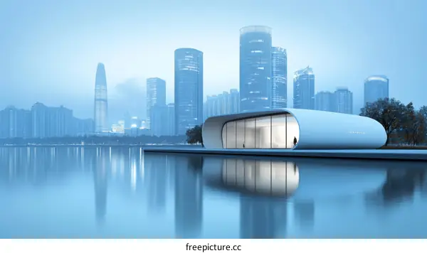 Modern Architectural Design by the River