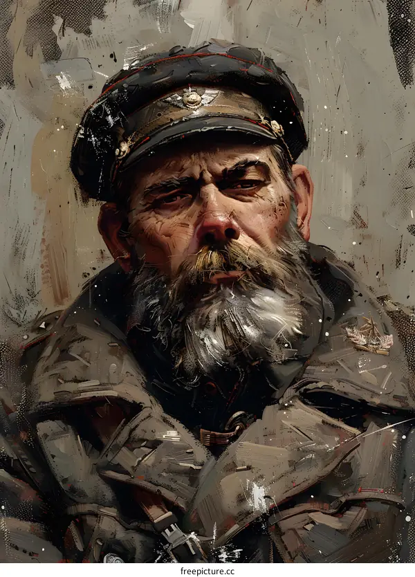 Portrait of a man in a military cap