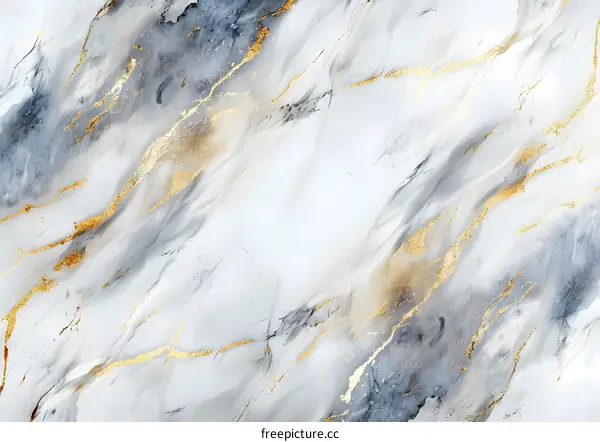 White and Gold Marble Texture Background