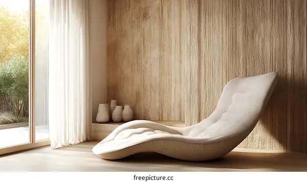 Modern Minimalist Relaxation Area Illustration