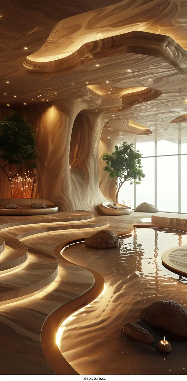 Modern Wooden Spa Interior Design