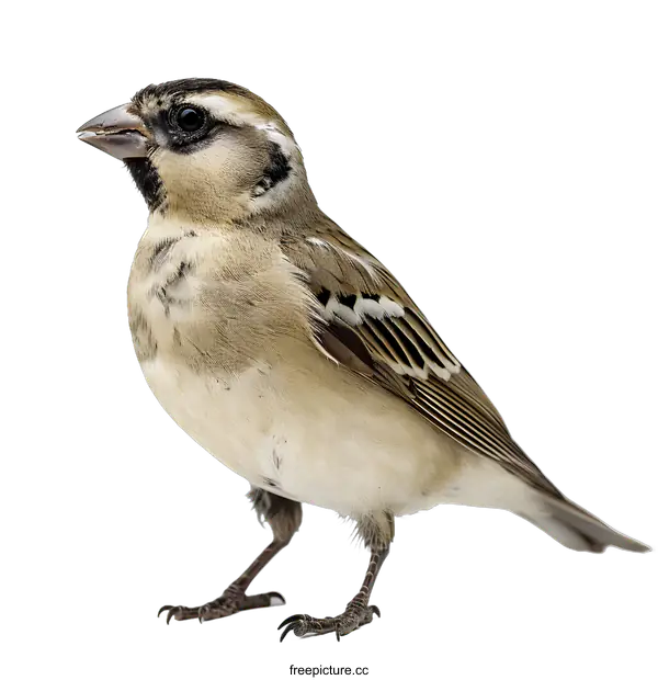 [Transparent Background PNG]Closeup of a Small Brown Bird on a White Background