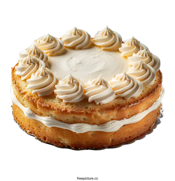[Transparent Background PNG]Buttercream frosted cake