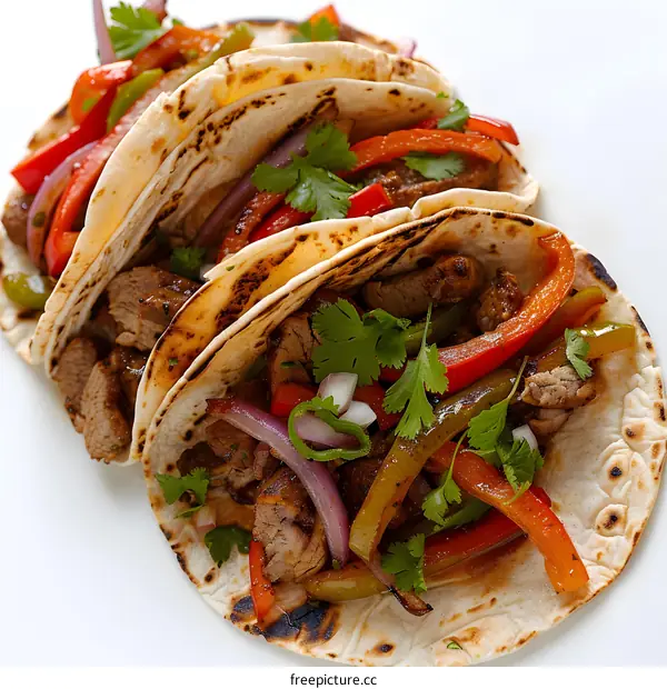Grilled Steak Tacos with Peppers and Onions
