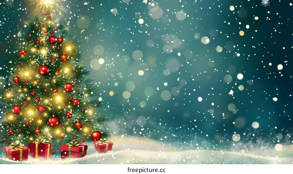 Christmas Tree in Wintry Wonderland