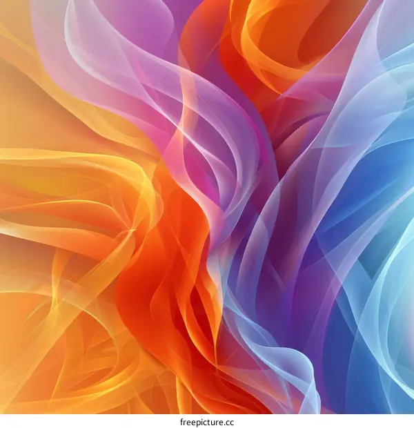 Abstract Colorful Flowing Lines