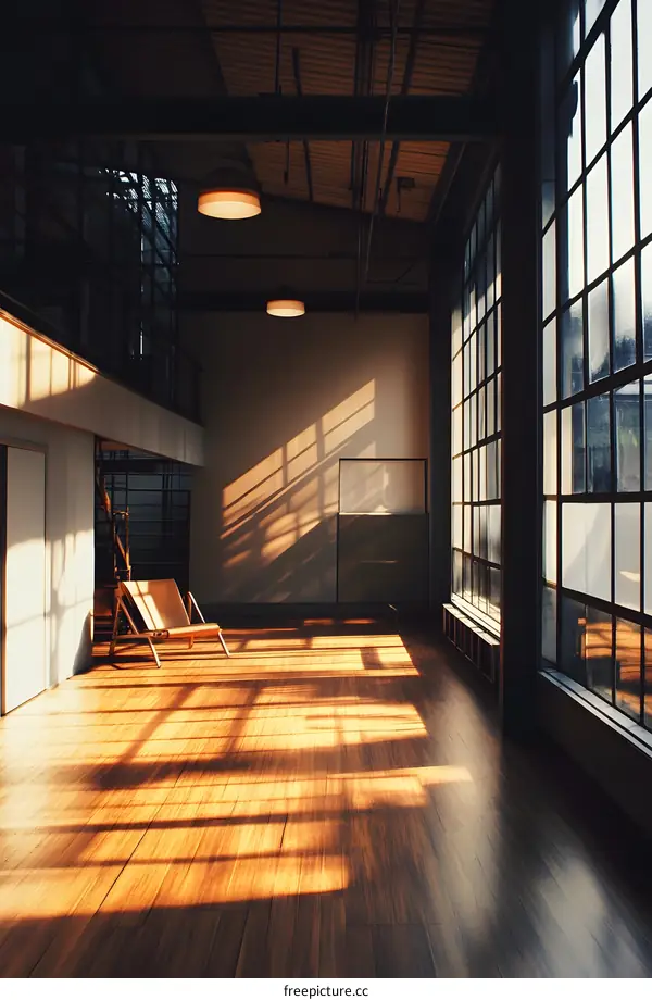 Large Window with Sunlight in a Modern Building