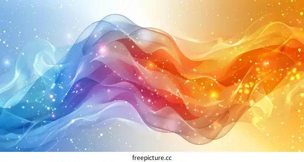 Abstract Colorful Wave Background Design