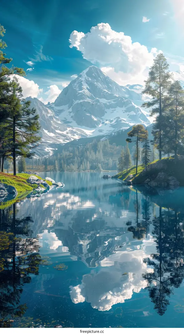 Majestic Mountain Lake Reflection