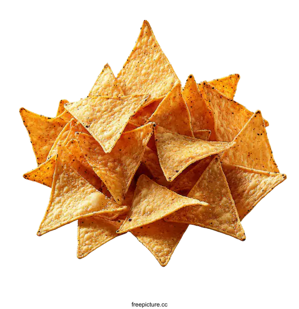 [Transparent Background PNG]Pile of Delicious Spicy Tortilla Chips