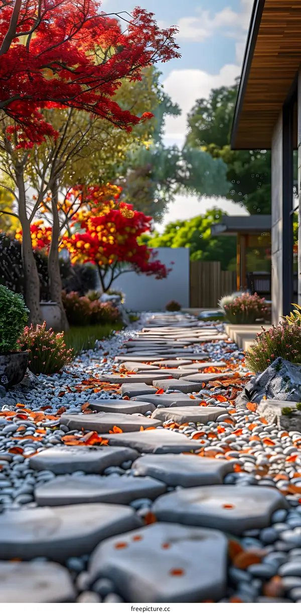 Garden Path in Autumn