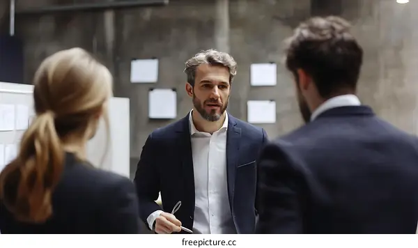 Business Discussion in Modern Office