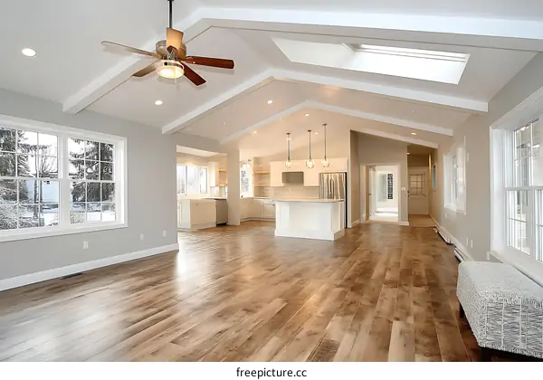 Open Concept Living Room with Kitchen View