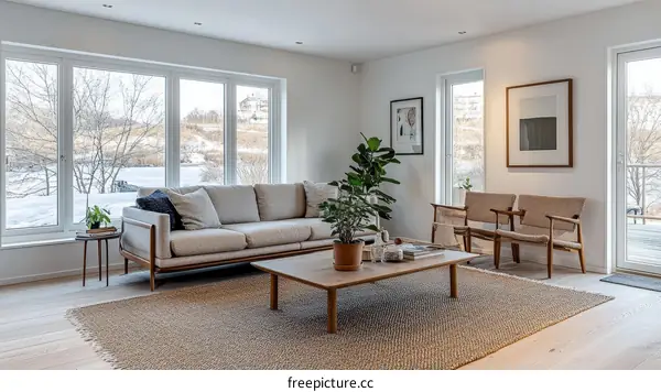 Modern Scandinavian Living Room Interior Design