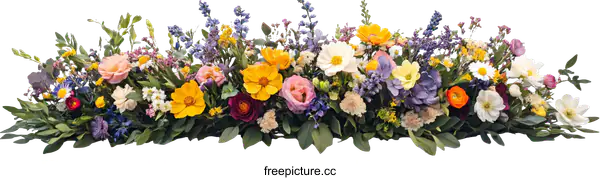 [Transparent Background PNG]Colorful Floral Arrangement Display