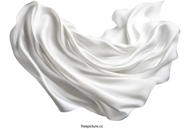 [Transparent Background PNG]Elegant White Fabric Drape