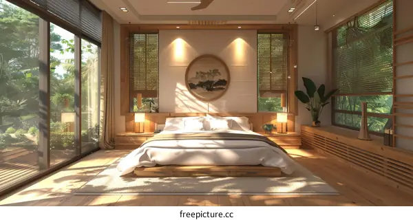 Modern Japanese Style Bedroom Interior Design