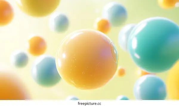 Abstract Colorful Sphere Illustration Background