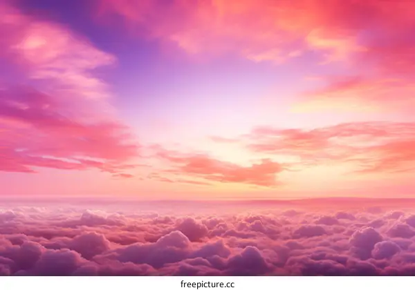 Above the Cloudscape at Sunset