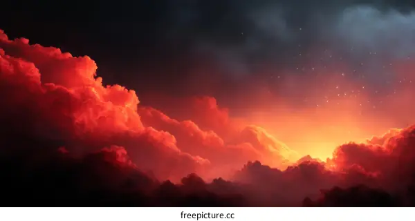 Fiery Cloudscape at Sunrise