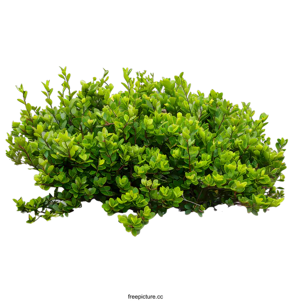 [Transparent Background PNG]Green Bush Isolated on White Background