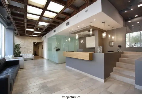 Modern Lobby Reception Area Design