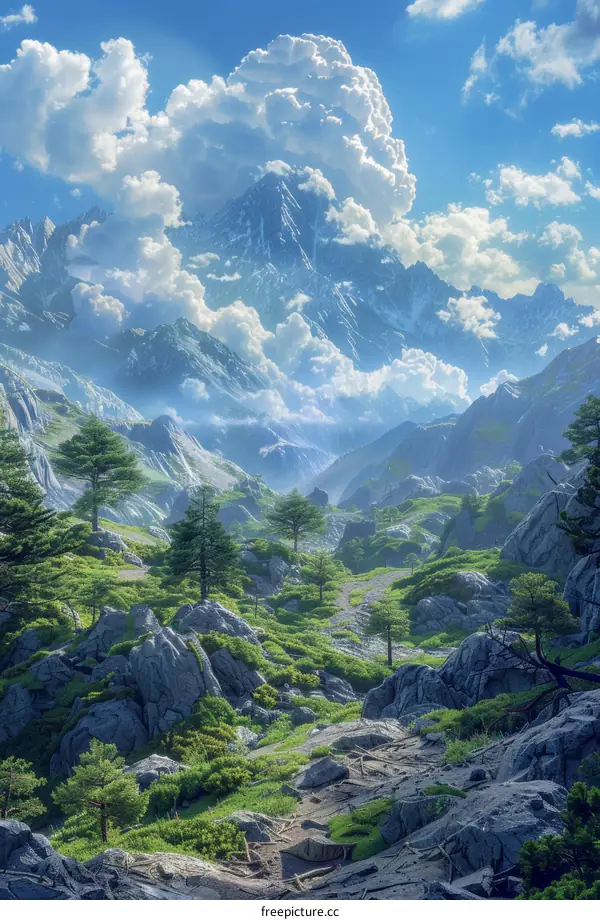 The mountain scenery