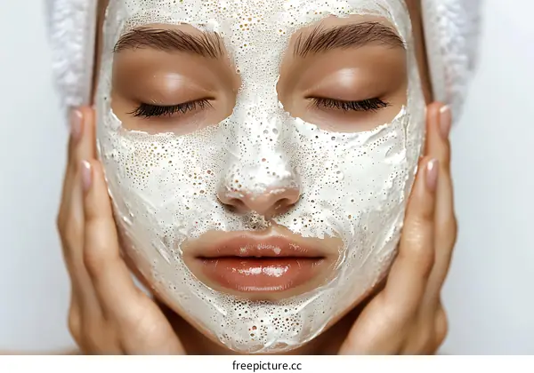 Woman with Facial Mask