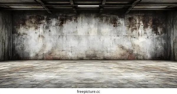 Grunge Concrete Wall and Floor Interior